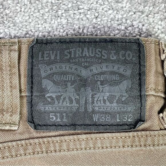 Levi's Jeans Men's 38X30* Brown 511 Slim Straight Mid-Rise Stretch Denim - Picture 6 of 13